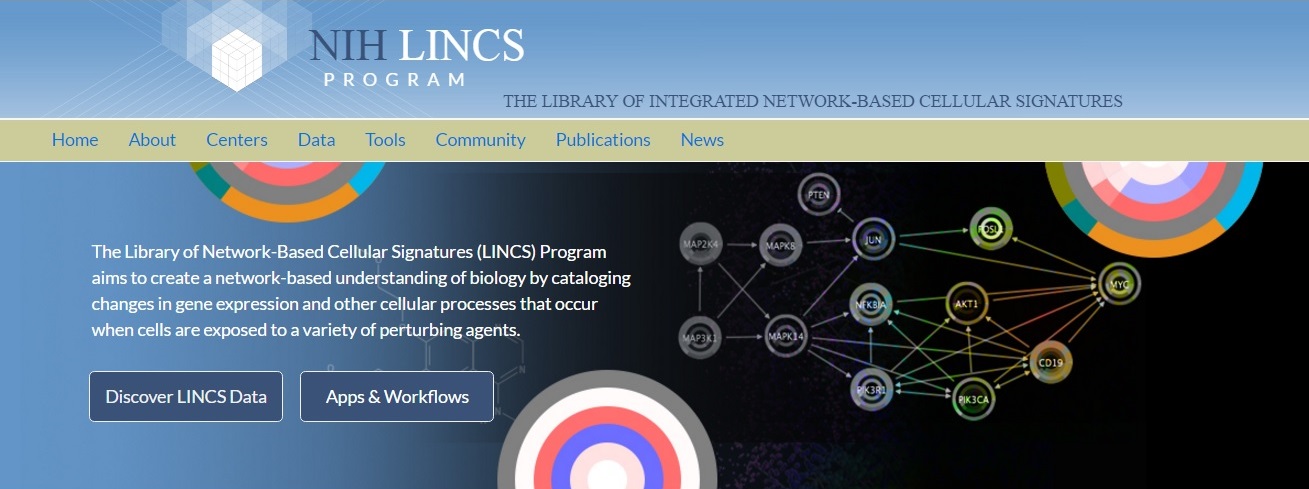 Image of LINCS Program Portal Homepage 