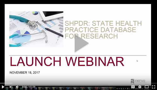 Image of SHPDR Launch Webinar Video First Screen